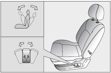Rotate the upper portion of the control knob forward or backward to recline the