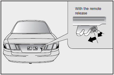 If the trunk lid lock knob (located near the latch) is in the LOCK position