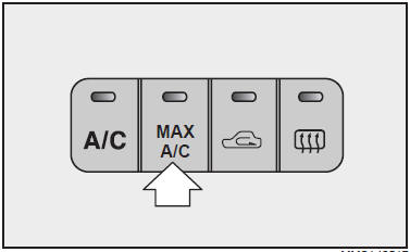 When you select the MAX A/C mode (switch indicator illuminates) while the fan