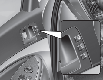 A driver position memory system is provided to store and recall the driver seat