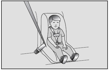 To install a child restraint in the rear center seat, do the following: