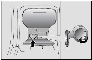 To plug in auxiliary electrical equipment, flip the outlet cover open from the