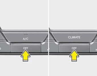 Press the OFF button to turn off the air climate control system. However you