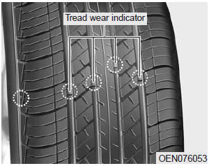 If the tire is worn evenly, a tread wear